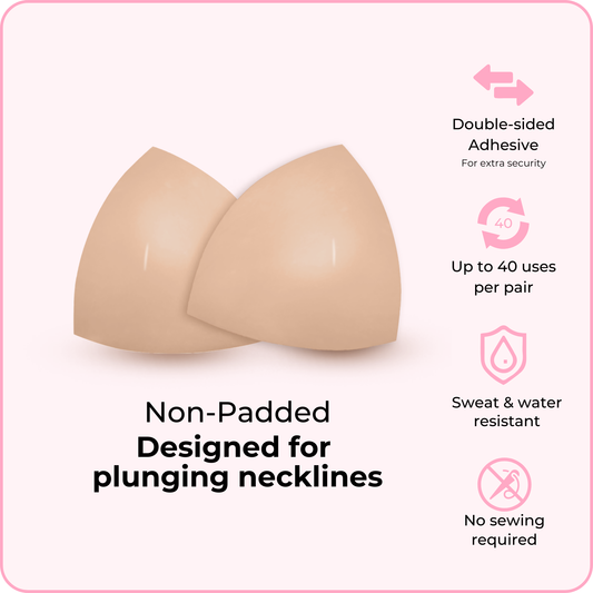 Women Triangle Nipple Cover Sticker Boost Inserts Bra Lift up Bra Pads Adhesive Cup Chest Patch Breast Invisible Bra Bikini Pad